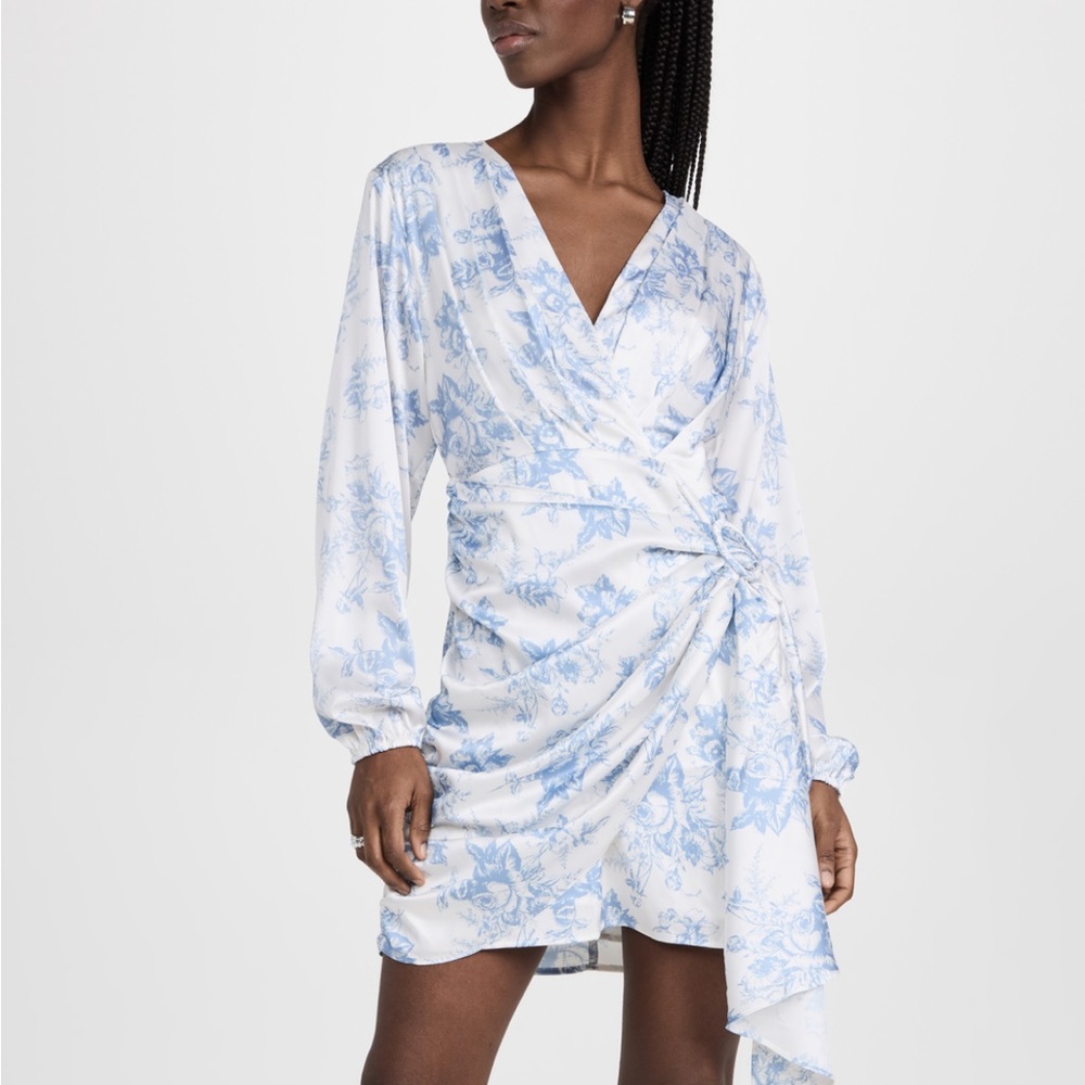 WAYF Long sleeve Wrap Mini-dress